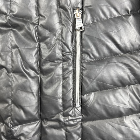 GUESS Los Angeles Puffer Women Doen Coat Jacket S Black Quilted Mid-Length Zip - Picture 4 of 11